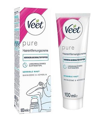 Veet Crema depilatoria bikini & ascelle – Pelle sensibile, 100 ml