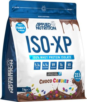 Applied Nutrition ISO XP Whey Isolate - Whey Protein Isolate Powder, ISO-XP Funky Yummy Flavours (1kg - 40 Servings) (Choco Candies)