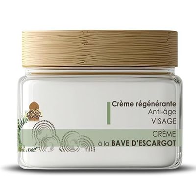 Crème à la Bave d'Escargot - Anti-âge et Réparatrice - Parfaite contre les rides, Vergetures et pour traiter l'Acné - 50ml