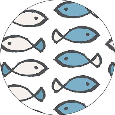 Bonateks, Ronde digitaal bedrukte muismat, antislip onderkant, voor kantoor en thuis, diameter: 22 cm