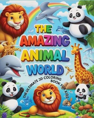 The Amazing Animal World: The Ultimate 3D Coloring Book for Kids