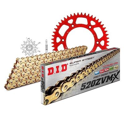 Zestaw łańcuchów DID Alu 520ZVM-X / 116 nieskończenie czerwony do HM CRE F 250 ccm rok prod. 2004-2006