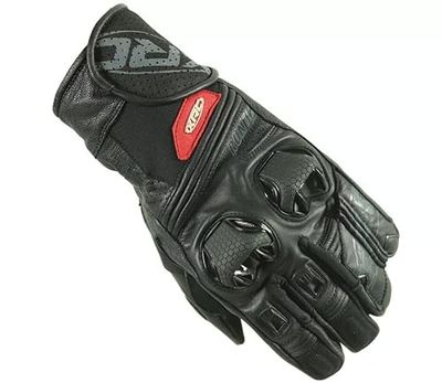 XRC Run 1/2 Gants de Moto en Cuir pour Homme Noir Taille L