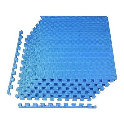 BalanceFrom Tappetino per esercizi puzzle extra spesso 2,5 cm con piastrelle ad incastro in schiuma EVA per MMA, esercizi, ginnastica e palestra a casa, spessore 1,5 cm, colore: blu