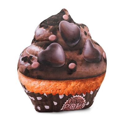Oh My Pop! reiskussen voor cupcakes, Bruin, Eén maat, Groot cupcake-kussen