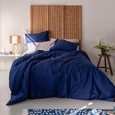 Basic Funda nórdica 260 x 240 cm (Cama 180/200) morski azul