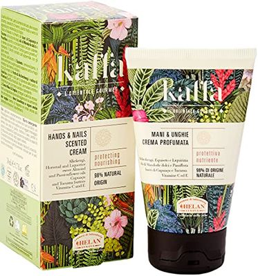 Helan Kaffa - Hand Cream & Nail Strengthener with Sweet Almond Oil, Vitamin C and E - Hand Cream for Very Dry Hands, Natural and Protective Action against Atmospheric Agents - Made in Italy, 50 ml