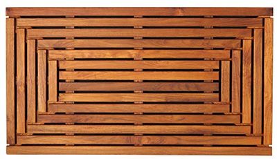 Bare Decor Giza Shower, SPA, Felpudo de Puerta de Madera Maciza de Teca, marrón, 50 x 90 cm (Rectangular)