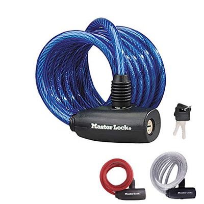 Master Lock Lucchetto Bici, Ottimo per Proteggere Bicicletta, Skateboard, Passeggino, Falciatore, Attrezzature Sportive