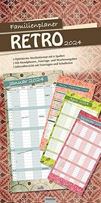 Familienplaner "RETRO" Kalender 2024