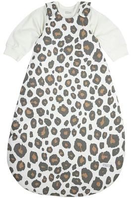 Meyco Baby Panther Slaapzak, 2-delig, gevoerd (van 100% katoen, met ritssluiting rondom, huidvriendelijk, kreukbestendig, maat: 80/86), neutraal