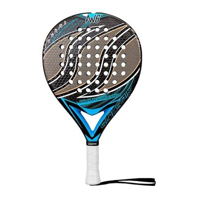 Side Spin SideSpin AW6GOLD - Racchetta da paddle da paddle in tessuto jacquard opaco Full Carbon Textured, per ottenere potenza + controllo + effetto, unisex, per adulti, colore: oro, universale