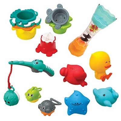 Infantino- Splish & Splash Bath Set jugete de Bano, Multicolor, zzzz-s (305076)