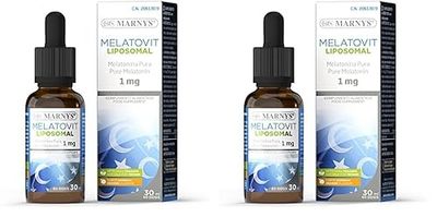 Melatonina Liposomada líquida - Melatovit Liposomal - Conciliación del sueño y descanso reparador - apto para veganos - Sabor naranja - botella 30 ml para 60 dosis (Paquete de 2)
