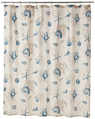 Madison Park Bayside Tenda Doccia, Blu, 182,9 x 182,9 cm