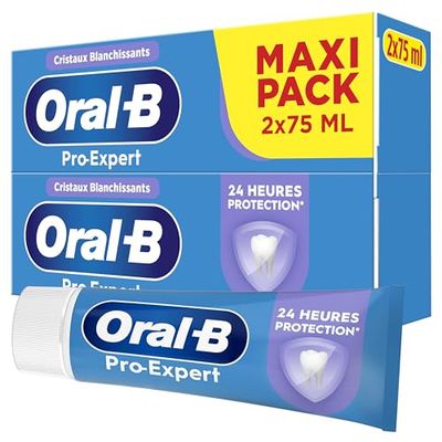 Oral-B Dentifrice Pour Les Dents Sensibles Pro-Expert, Conçu Pour Protéger Les Gencives, Contre Taches En Surface, Brossage Pour Une Protection Professionnelle, Maxi Pack 2x75 ml