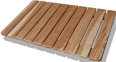 CASTELMERLINO Shower Accessories, Larch Wood, Natural, 49 x 79