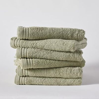TODAY Lot de 6 draps de Bain 65/130 Coton Vert