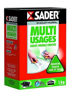 Sader Enduit Multi-Usage poudre 1kg (boîte en carton), Blanc