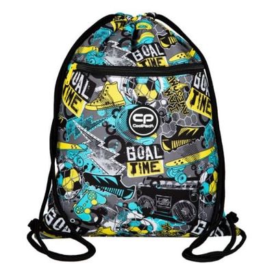 Coolpack Vert Goal Time, Sac de Sport à Cordon Unisex Kids, Multicolore, Taille Unique