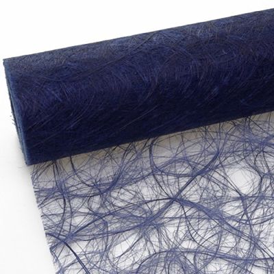 Deko AS GmbH Table Runner, Polyester, Dark Blue, 25 m x 30 cm