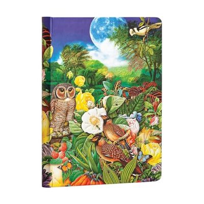 Paperblanks Hardcover Journal Moon Garden | Lined | Midi (130 × 180 mm) (Nature Montages)