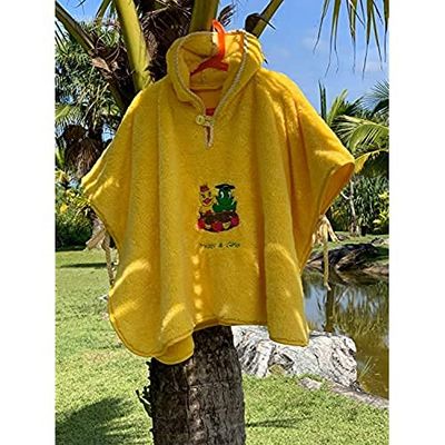 Freds Swim Academy Ponczo Z Kapturem Fred & Gina, 60 cm Dlugosc x 55 cm Szerokosc, Zólty