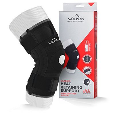 VULKAN Classic Stabilised Knee Support, Small, Knee Sleeve for Patella Support, Hinged Knee Brace for Meniscus Tears and ACL Injuries, Open Knee Brace for Athletes, Working Out, and Exercising, Small