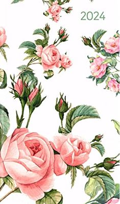 Ladytimer Slim Roses 2024 - Pocket Calendar 9 x 15.6 cm - Roses - Weekly - 128 Pages - Note Book - Alpha Edition