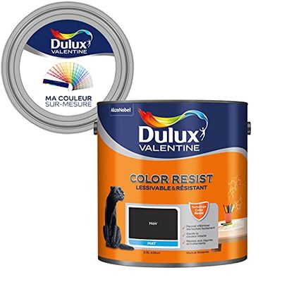 Ma Couleur Sur-Mesure par Dulux Valentine Pintura interior de pared, techos, madera - Paleta senos, pieza para Vivre Mate, negro, 2,5 L