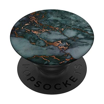 PopSockets Elegant Dark Teal & Copper Marble Pattern PopGrip: Impugnatura per Telefoni Cellulari e Tablet Intercambiabile