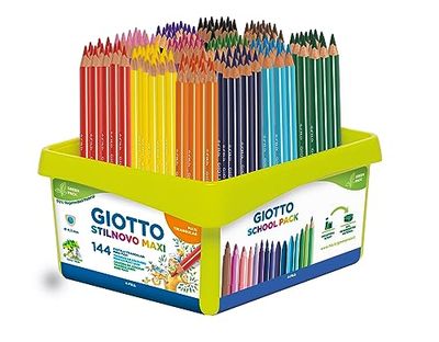 GIOTTO Stilnovo Maxi - Schoolpack 144 Crayons de Couleur