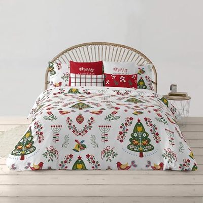 BELUM | Funda nórdica Navidad 50% algodón - 50% poliéster, Funda nórdica con Botones Laponia 8 135 (220x220)