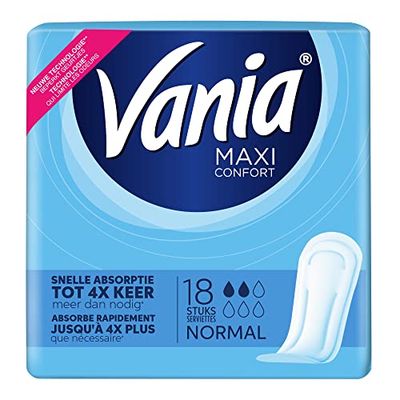 Vania - Guardanapos higiénicos, Maxi Conforto, normal, 18 guardanapos