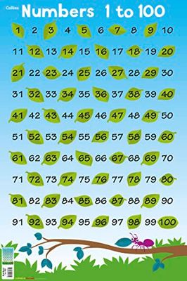 Collins Children’s Poster – Numbers 1 to 100