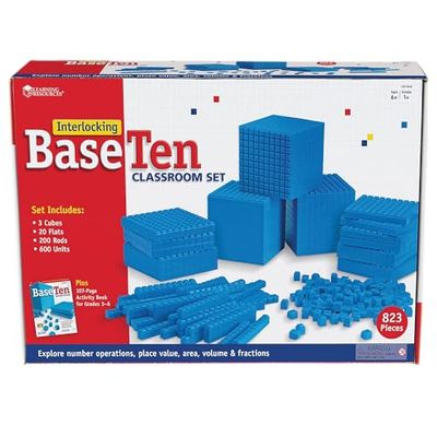 Learning Resources Base Ten Interlocking Plastic Rods Class Set