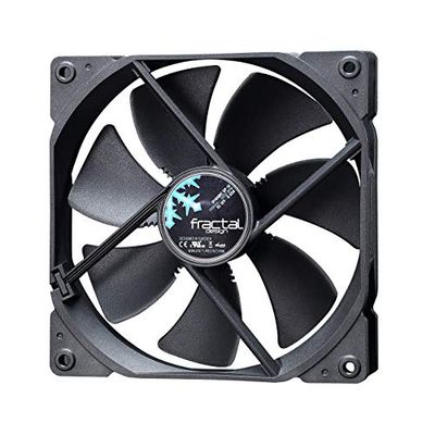 Fractal Design Dynamic GP-14 Ventilatore del computer - Ottimizzato per flusso d'aria elevato – 140x140x25 mm – 1000RPM – FDB-Cuscinetti - Puntoni di forma aerodinamica - Nero Edition (Single)
