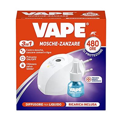 Vape Diffuseur électrique liquide jour/nuit pour mouches et moustiques, durée 480 heures – 110 g