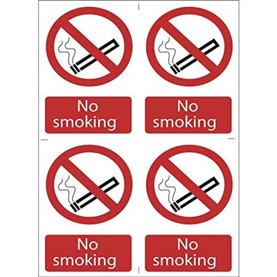 Draper 72166 prohibición con texto en inglés"prohibido fumar"