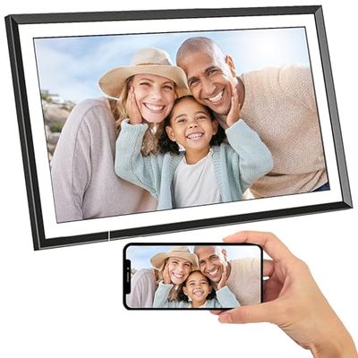 AGFA PHOTO Realiview APF1560WIFI - Cornice Digitale con Wi-Fi e 32Gb di Memoria Integrata - Condivisione Istantanea di Foto e Video, Touch Screen 15.6' Alta Risoluzione - Nero