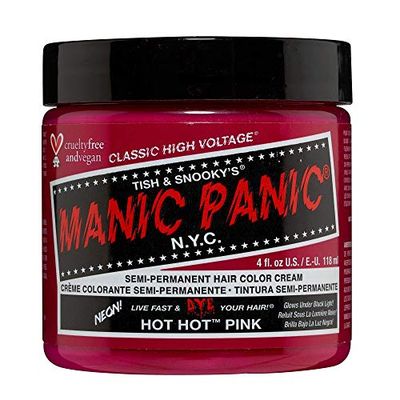 Manic Panic Hot Hot Pink Classic Creme, Vegan, Cruelty Free, Semi Permanent Hair Dye 118 ml