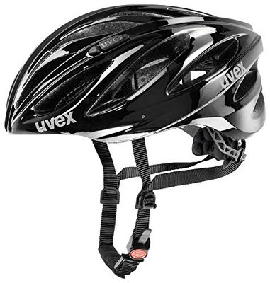 uvex Boss Race Capacete Performance seguro unissexo, ajuste de tamanho individualizado, ventilação otimizada, preto, 52-56 cm