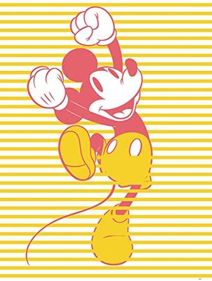 Komar Obraz ścienny - Mickey Unwind - Rozmiar: 30 x 40 cm - Disney, pokój dziecięcy, aranżacja ścienna, obraz