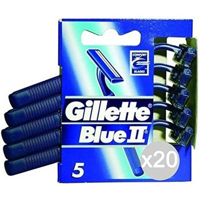 Getta set met 20 gicletten Blue 2 x 5 Raidi scheerapparaten voor gezicht en lichaam