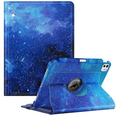 Fintie Rotating Case for iPad Pro 11-inch M4 (2024) (Model Number: A2836/A2837/A3006) - 360 Degree Swiveling Smart Stand Protective Cover with Pencil Holder, Auto Sleep/Wake, Starry Sky