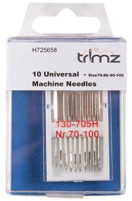 Trimz Universal Machine Needles in Size 70-80-90-100, Metal, Silver, 10 x 6 x 2 cm