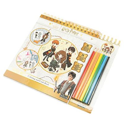 Nice Group Harry Potter - Paper Book Dolls - Bloc de dessin, découpe et couleur avec crayons et autocollants, activité créative pour enfants, 30 pages, multicolore, 21104