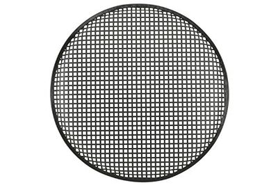 Qtx 18 cm-Griglia in metallo con verniciatura a polvere resistente, colore: nero