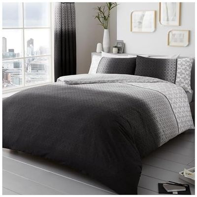 GC GAVENO CAVAILIA Conjunto de capa de edredão para cama de casal (200 x 200 cm), polialgodão, cinzento