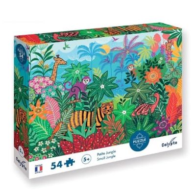 Calypto 3907805 Dschungel, 54 Puzzle mit Soft-Touch, Kinderpuzzle mit großen Teilen und samtiger Oberfläche inkl. Puzzleposter, für Kinder ab 5 Jahren, Nachauflage